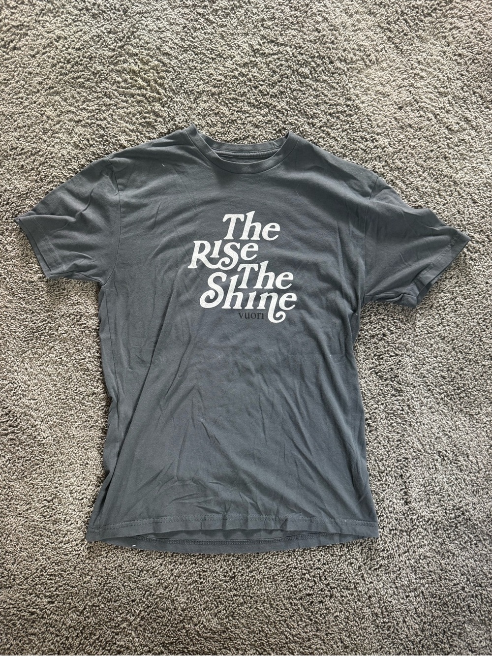 Vuori Slate Gray 'The Rise The Shine' Graphic Short Sleeve Tee